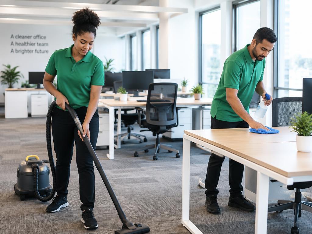 SHINE cleaners in an office